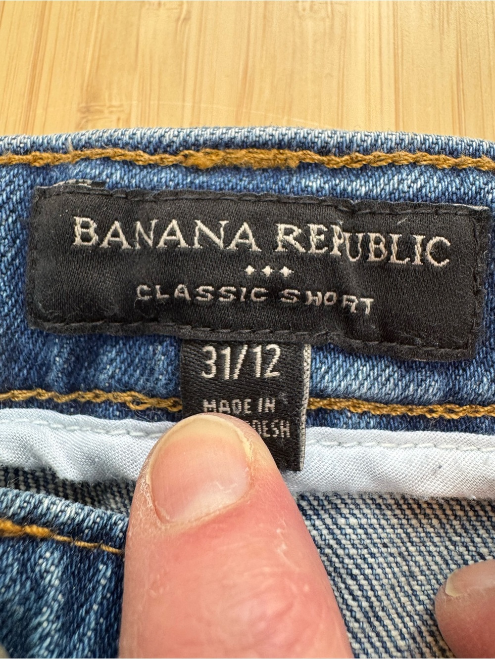 Banana Republic Dark Blue Denim Shorts - Picture 2 of 6